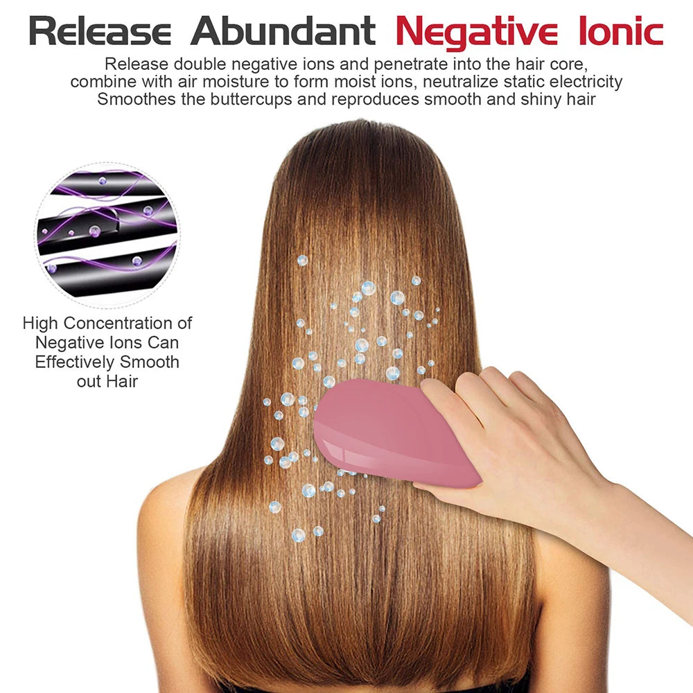 Ionic Hairbrush Potable Negative Ions