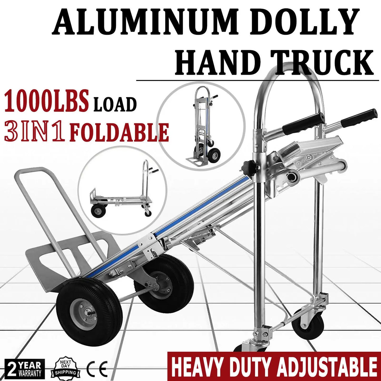 Folding Cart with Wheels Dolly Hand Truck