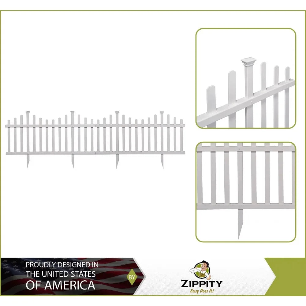 No-Dig Vinyl Fence Kit (30in x 56in) (2 Pack)