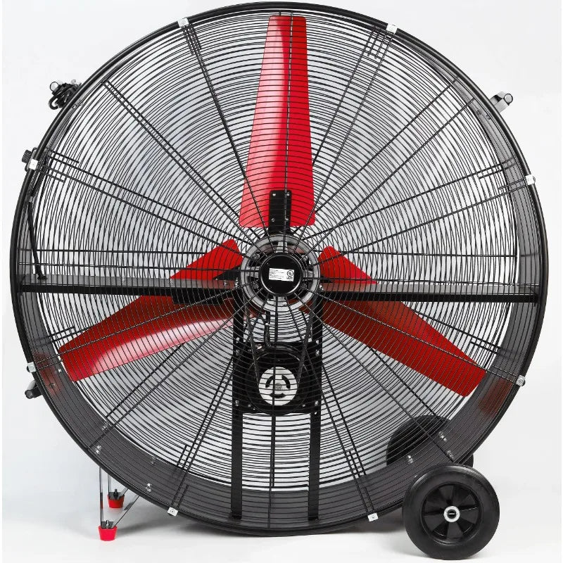 Hyper Tough 42 inch Commercial & Indrustrial Belt Drive Drum Fan Red & Black