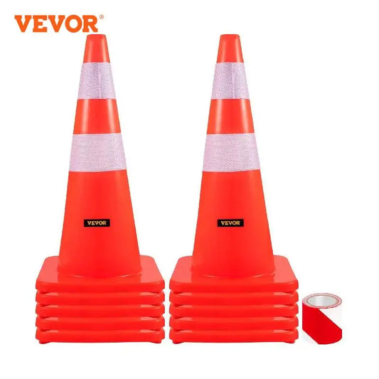 VEVOR Tools Safety Cones 18"/28" High Visibility PVC Orange Traffic Cones