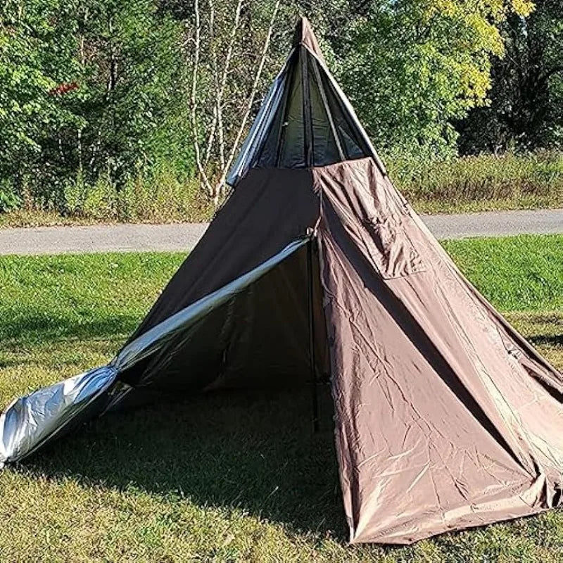 Pentagonal Teepee Tent Outdoor with Stove Hole