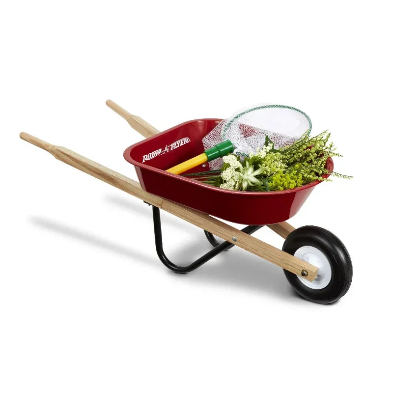 Kid's Wheelbarrow for beginner gardeners, Steel Body