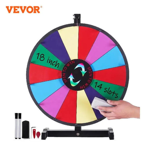 VEVOR 18inch Spinning Prize Wheel Stand 14 Slots