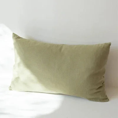 2PCS Solid Color 100% Pure Linen Throw Pillow Case Euro Sham for Bed, Custom Size Envelope Cushion Cover