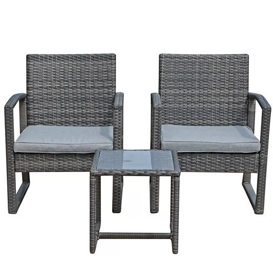 JARDINA 3PCS Outdoor Patio Furniture Set Outdoor Wicker Set