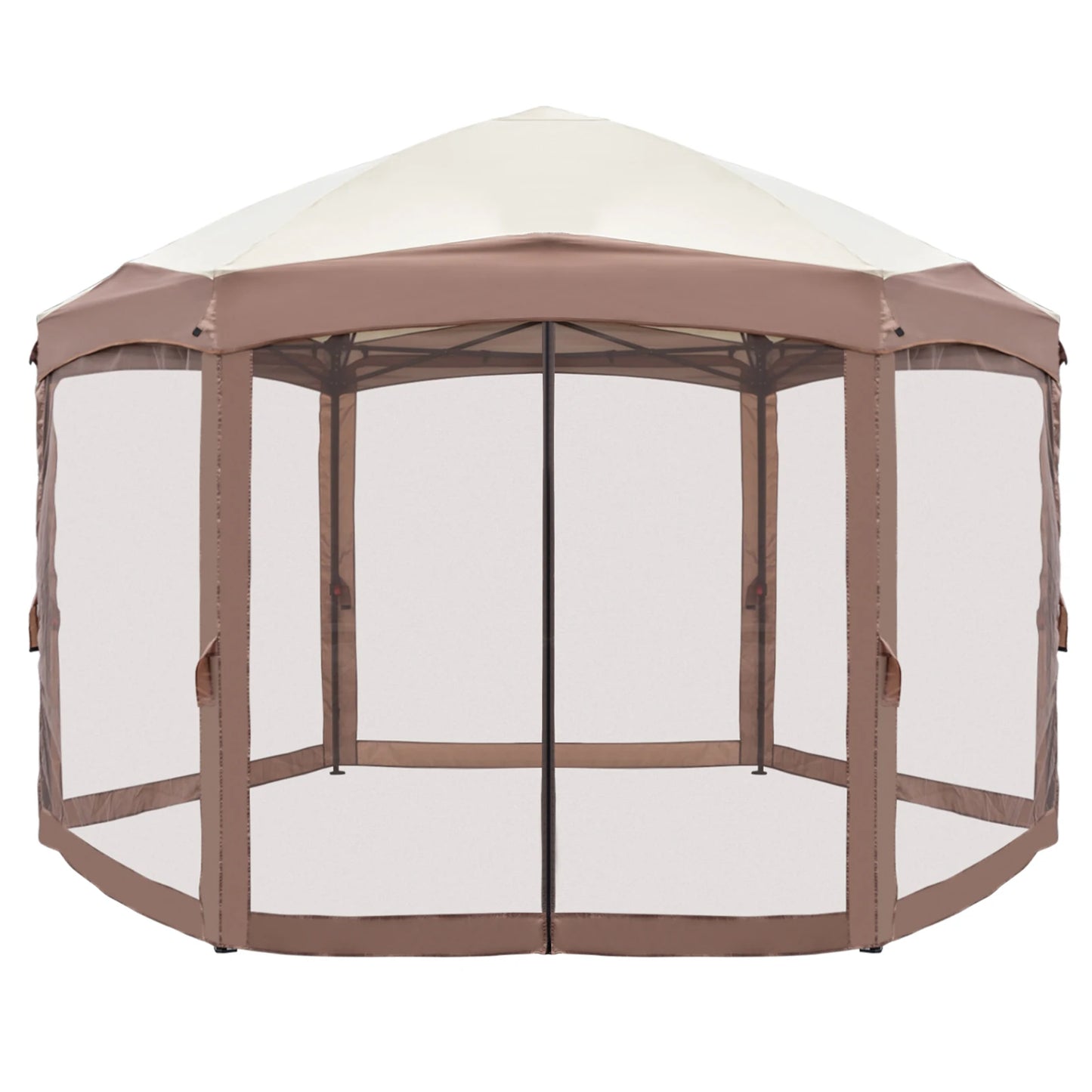10'X12' Outdoor Gazebo Canopy, Steel Frame Waterproof Top
