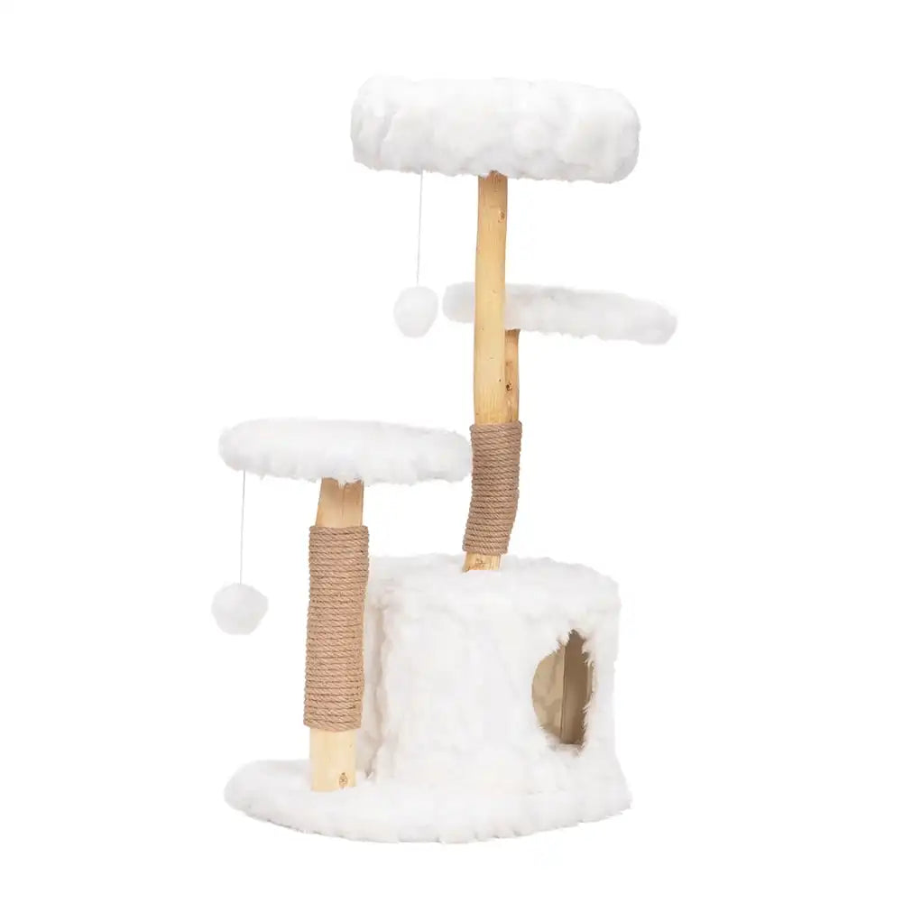 Hommoo Cat Tree with Ball Activity Centre, Multi-Level Cat Tower Furniture