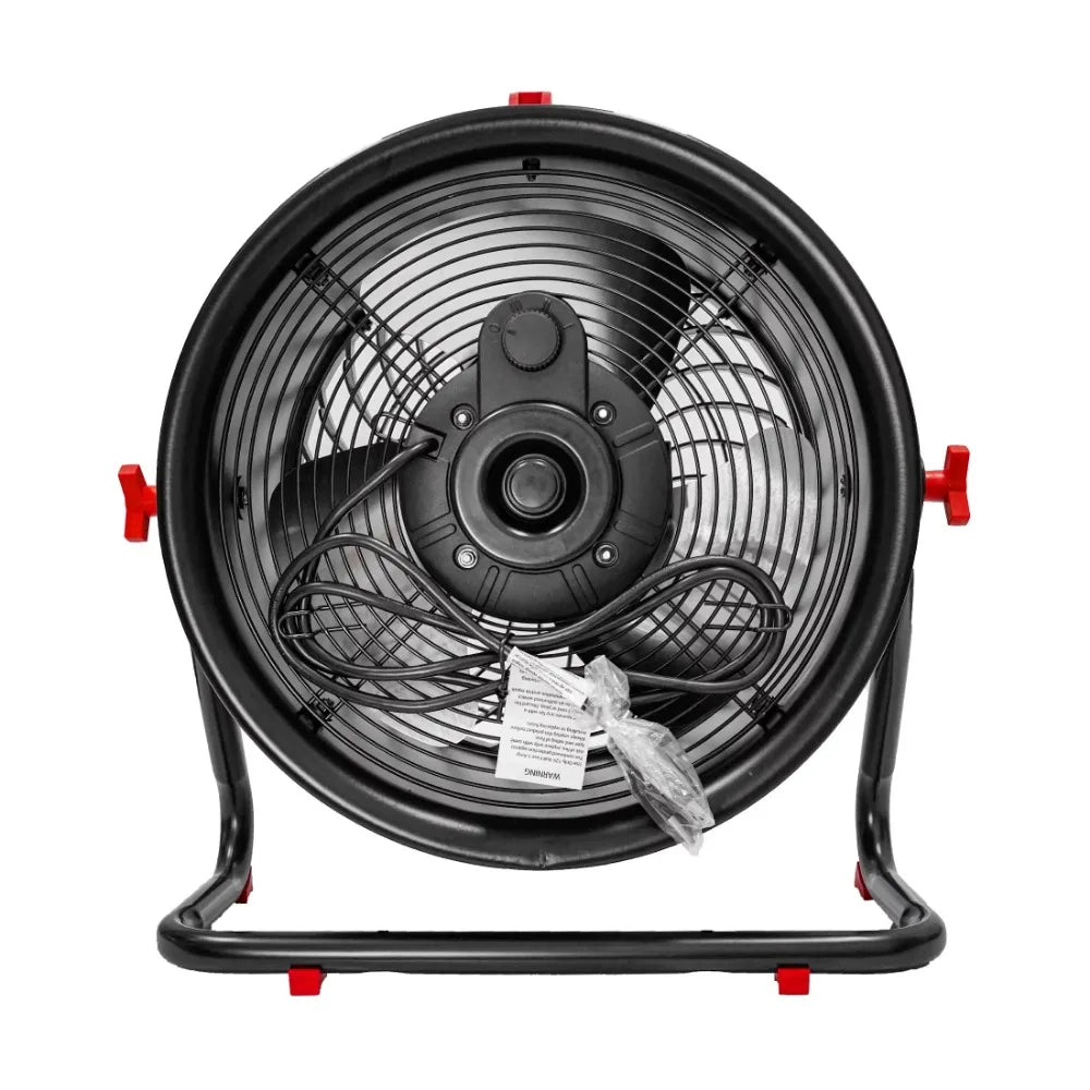 Hyper Tough Black & Red 16 inch 2-Speed Turbo Drum Fan