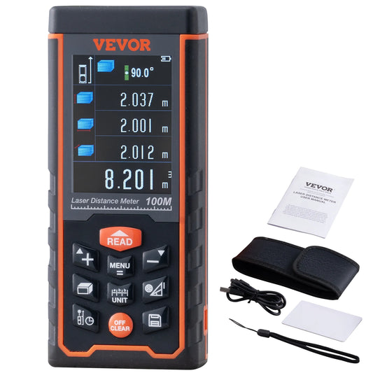 VEVOR Measure Accuracy Laser Distance Colorlit LCD Screen