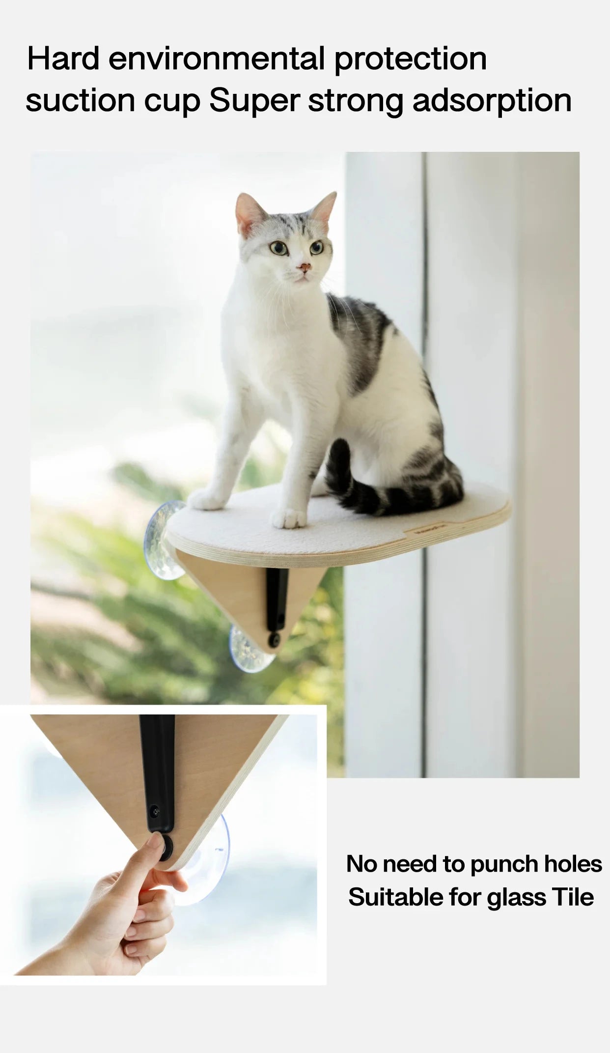 Mewoofun Air Cat Climbing Frame Glass Suction Cup Wall