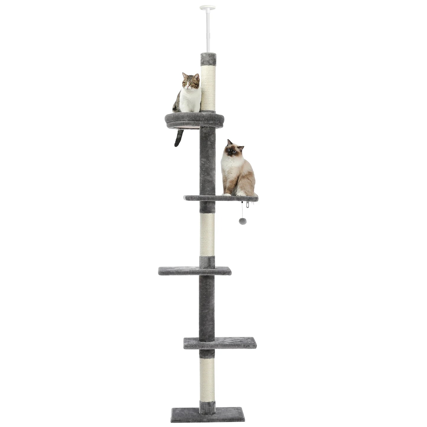 Height 238-274cm Cat Tree Condo Scratching Post Floor to Ceiling
