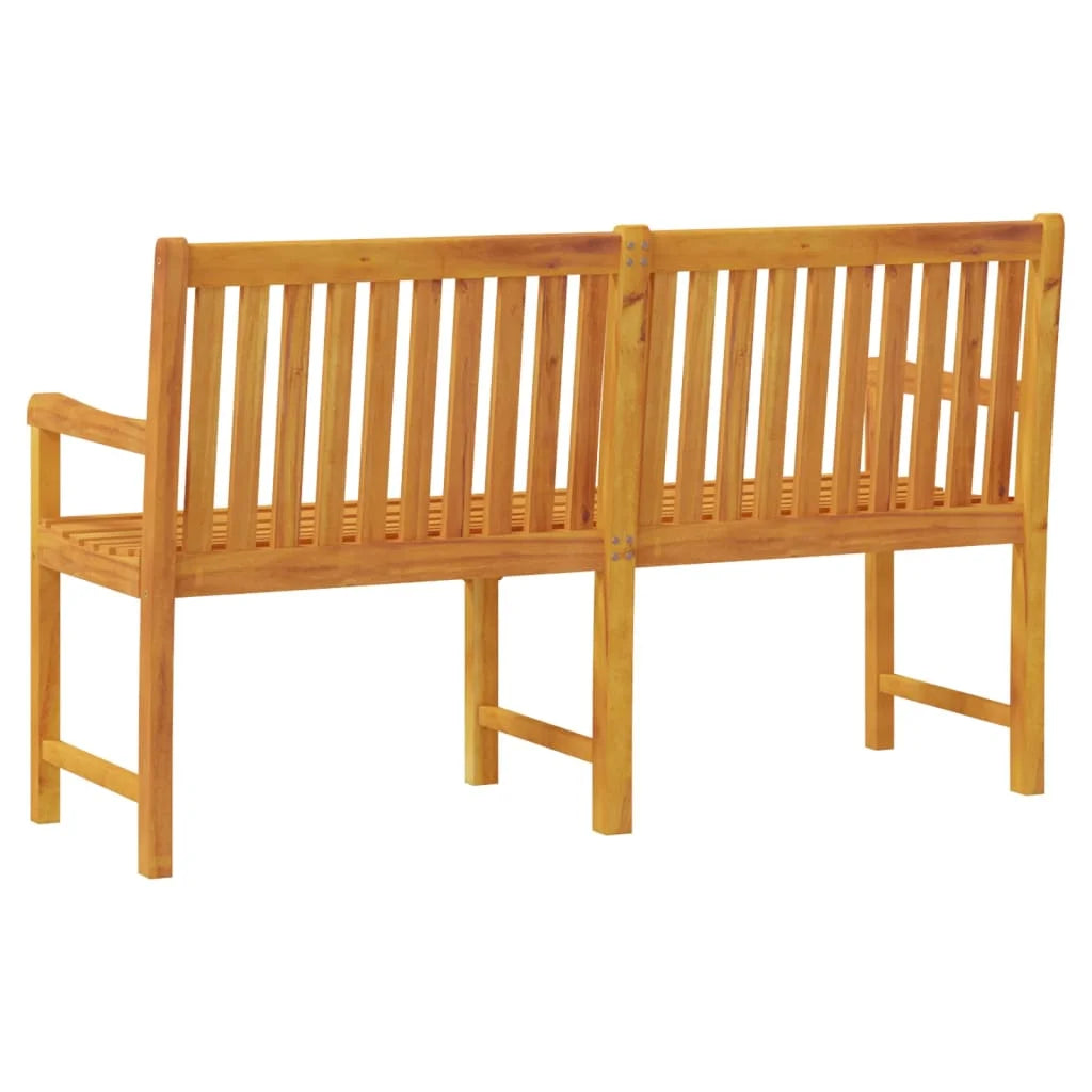 Patio Bench 59.1" x 21.9" x 35.4" Solid Acacia Wood Outdoor Chair Porch Furniture