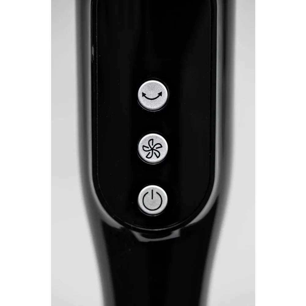 Pelonis 16" 12-Speed Adjustable Height Quiet Pedestal Fan with Digital Display & Remote Control, Black