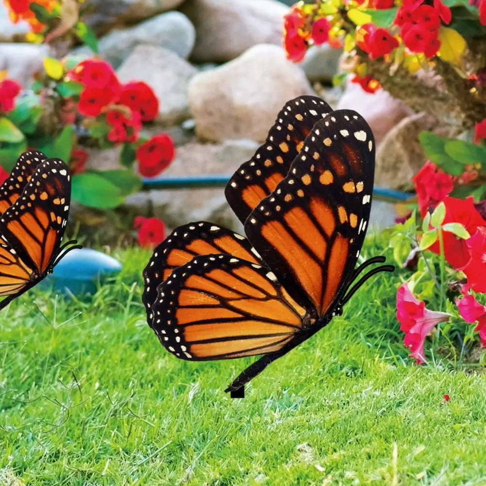 3Pcs Attractive Weather-Resistant Long-Lasting Garden Stake Butterfly