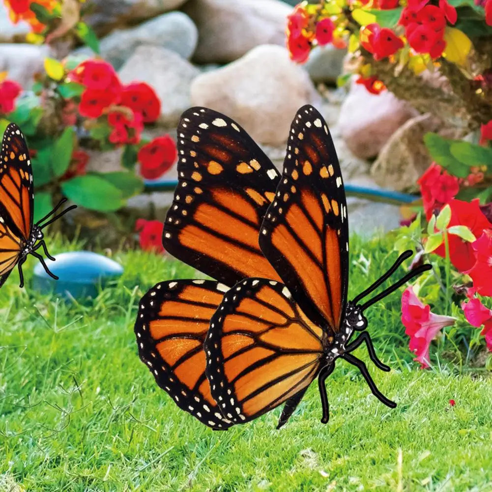 3Pcs Attractive Weather-Resistant Long-Lasting Garden Stake Butterfly