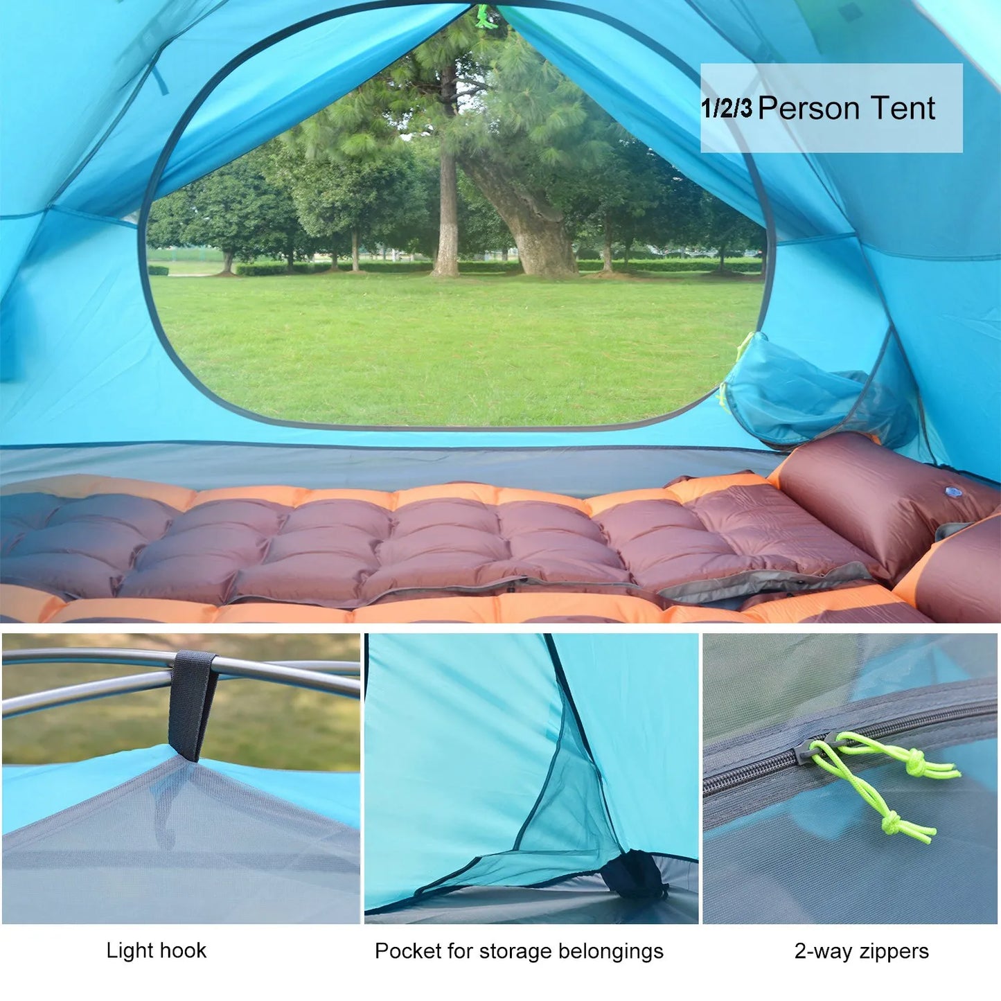 Desert Fox Camping Tents 1/2/3 Person Outdoor Lightweight Backpacking Tent Waterproof