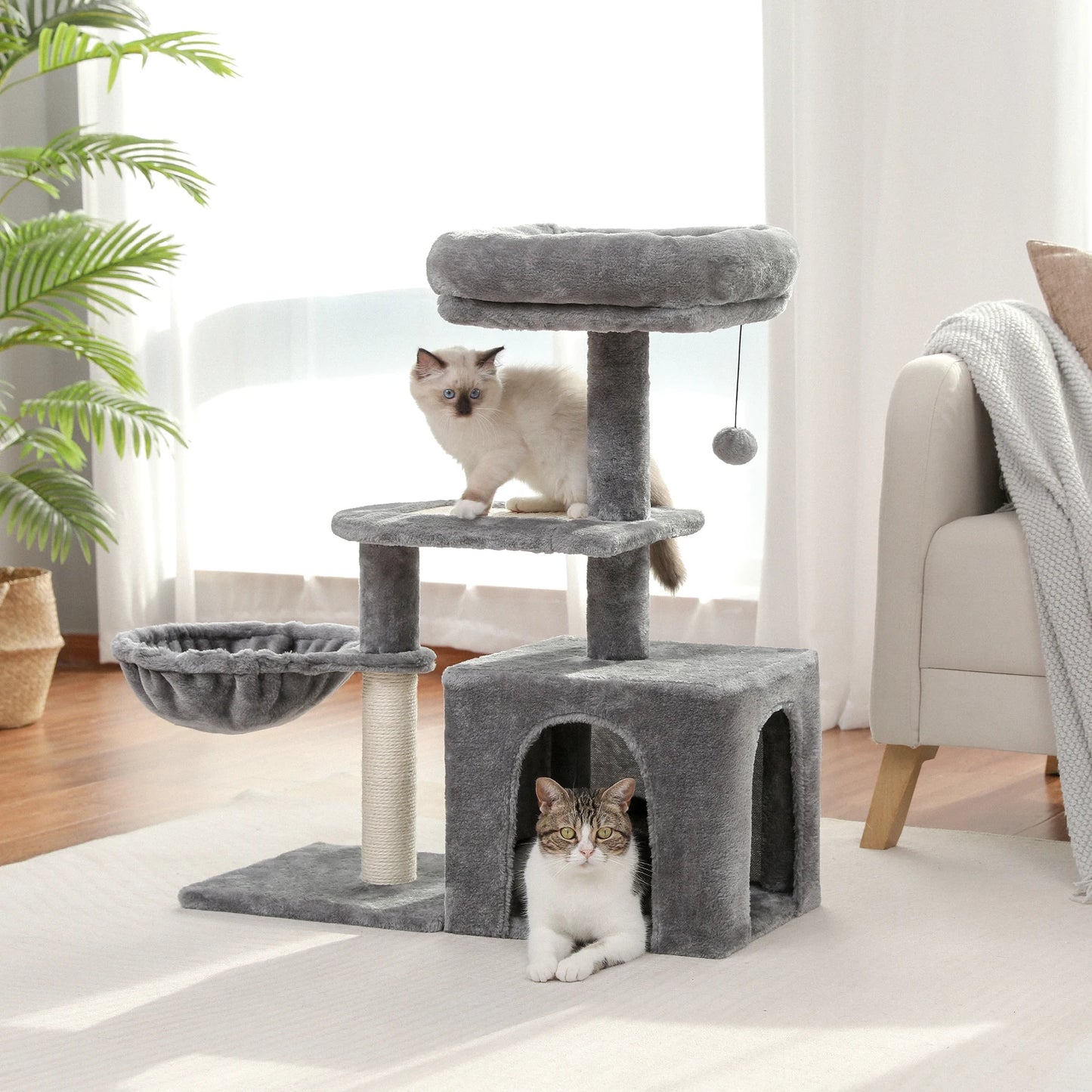 Multi Level Cat Tree Condo With Sisal Scratching Posts