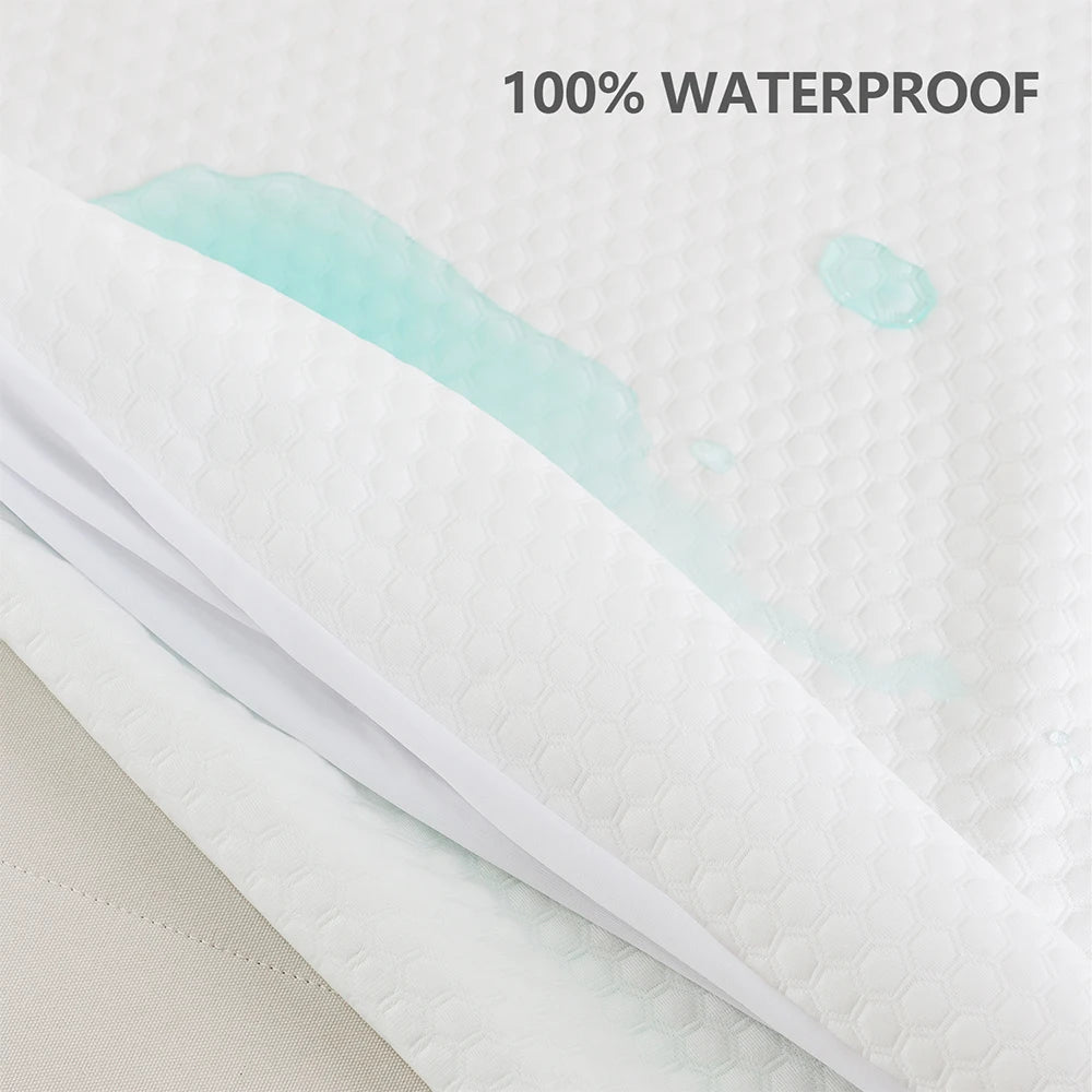 Hengwei 100% Waterproof White Fitted Sheet with Elastic Band
