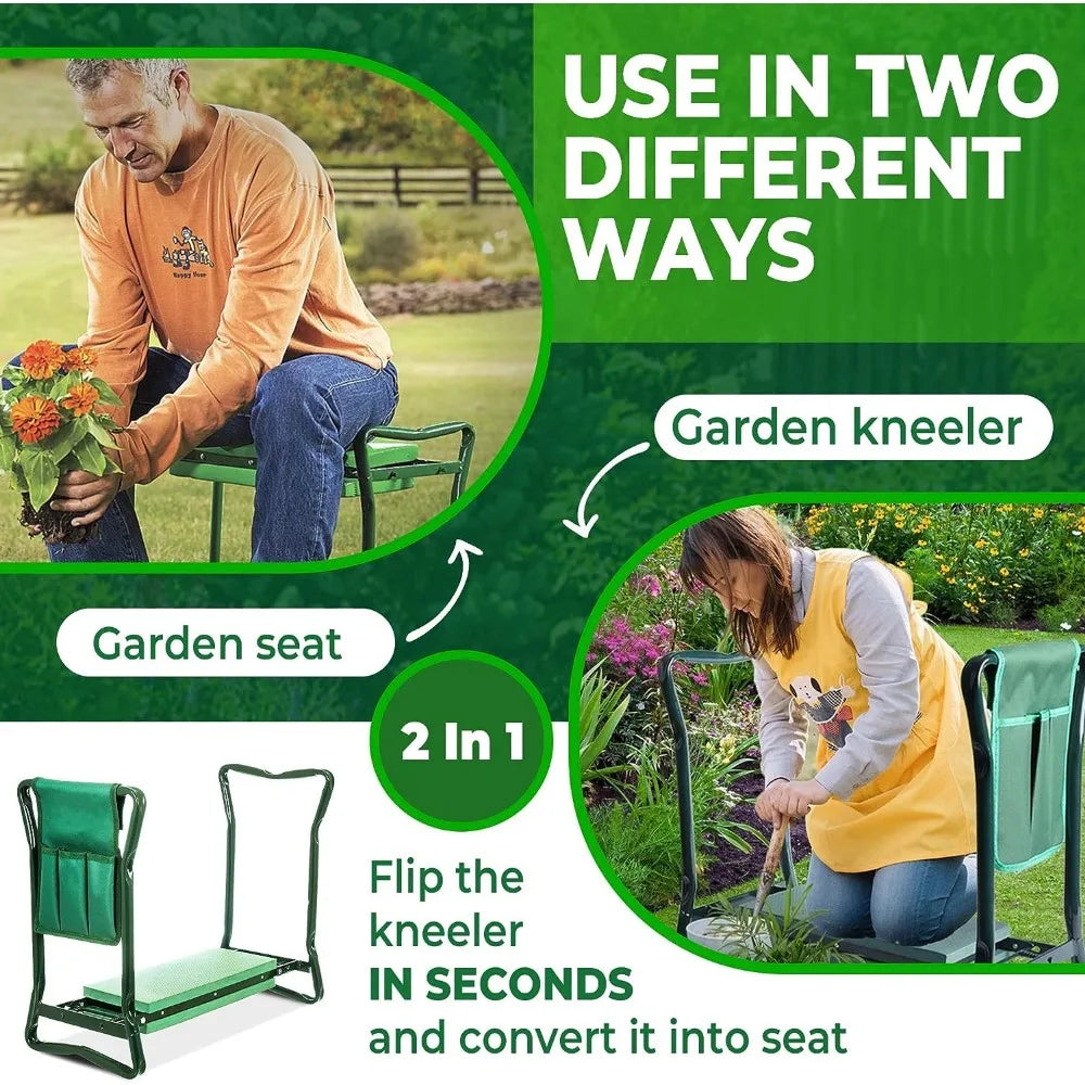 Kneeler and Seat, Foldable Garden Stool