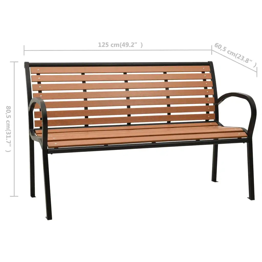 Patio Outdoor Bench Deck Porch Furniture Balcony Lounge 49.2"