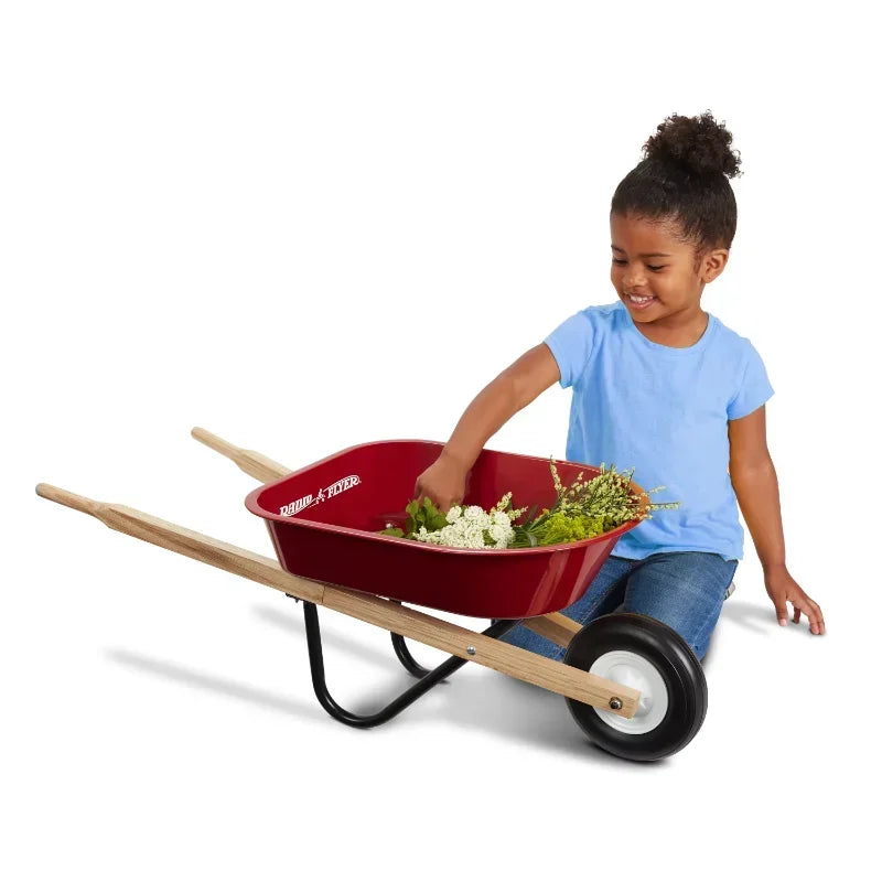 Kid's Wheelbarrow for beginner gardeners, Steel Body