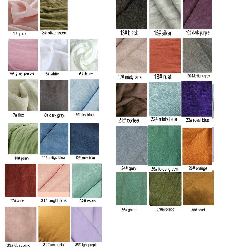 3PCS 100% Washed Linen Sheet Set Natural Flax Bed Sheets 2 Pillowcases Breatherable Soft Farmhouse Bedding Bedsheet Flat Sheet
