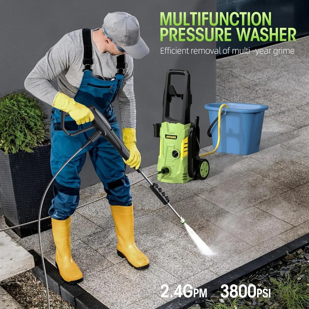 Electric High Pressure Washer Portable Washer with Upgraded Foam Cannon, 4 Nozzle Set, Cleans Patios/Cars/Fences/Windows